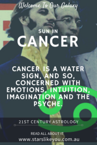 cancer sun sign or star sign. Cancerian qualities and characteristics